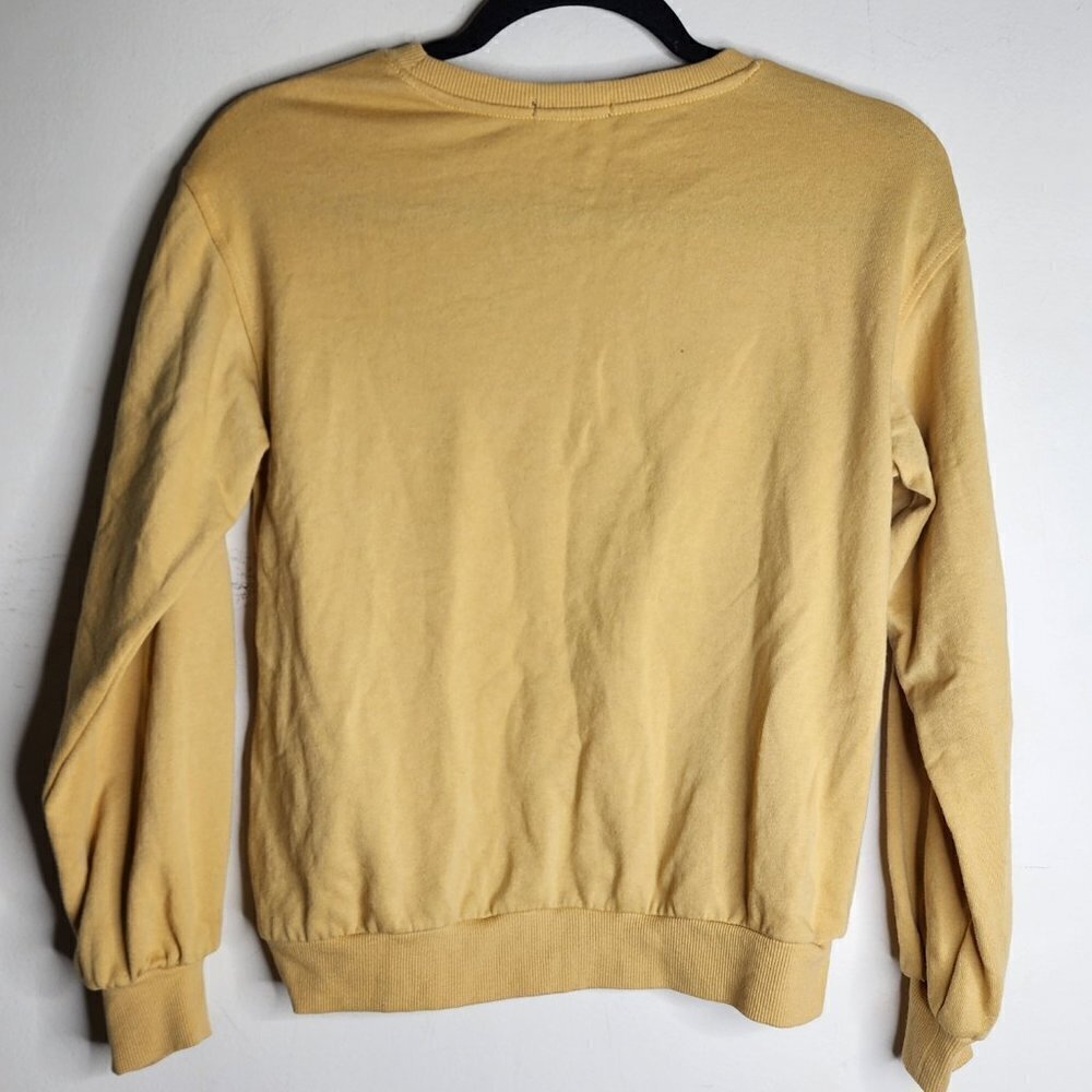 Fifth Sun Yellowstone Wyoming Yellow Buffalo Crewneck Sweatshirt, XS - Picture 4 of 5
